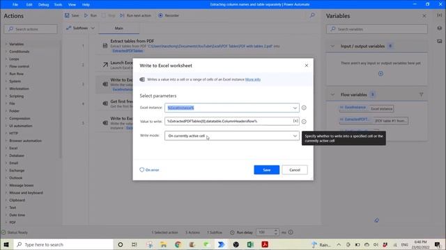 Use List of PDF Table Info to extract PDF table and column name into EXCEL - Power Automate Desktop смотреть онлайн