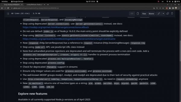 ? Node.js 2023 ✨ Прекращение поддержки 14.x и обновление до 16, 18, 20 ?