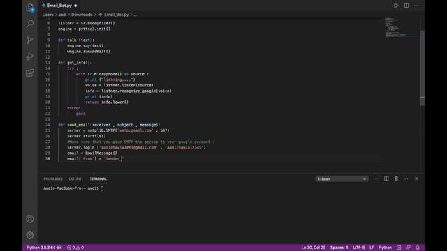 Create a Voice Automated Email Bot With Python || Simple Python смотреть онлайн