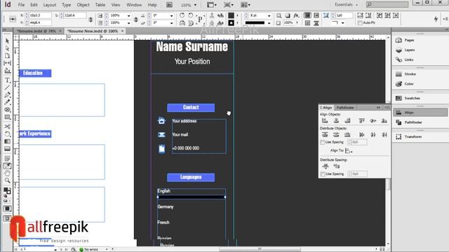 Flat Resume & CV Design | Adobe InDesign | Modern Style Resume | Curriculum Vitae Design Template смотреть онлайн