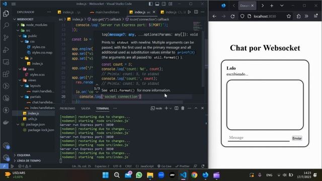 Chat con Websocket - 2023 || Express | Nodejs | Handlebars | Sass | Socket.io || desde Cero..!!! смотреть онлайн