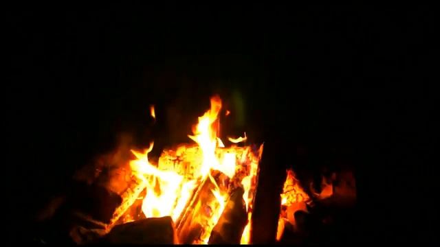 Ночной костер I Сон, расслабление, снятие стресса I Треск поленьев. смотреть онлайн