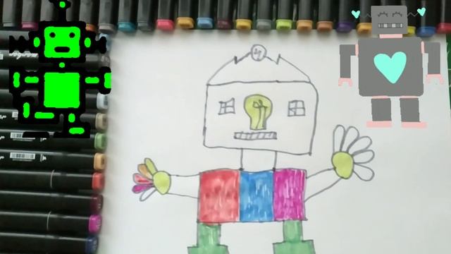 Как можно нарисовать робот | drawing for children ? смотреть онлайн
