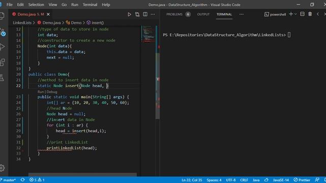 LinkedList Implementation in Java смотреть онлайн