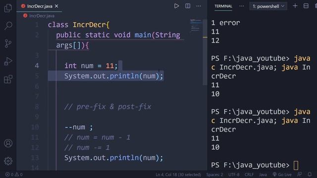 Increment and Decrement operators in Java with Postfix and Prefix Explained || Hindi смотреть онлайн