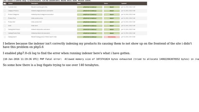 Magento: Magento 2.0 with upgraded to php 7.0 Indexer Stuck at processing (3 Solutions!!) смотреть онлайн