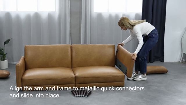 CHITA——Lucas Mid-Century Faux Leather Sofa Sets смотреть онлайн
