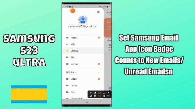 How to Set Samsung Email App Icon Badge Counts to New Emails/Unread Emails Samsung Galaxy S23 Ultra смотреть онлайн