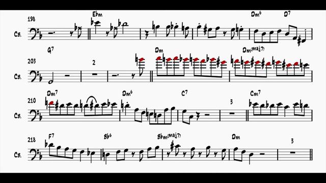 Ron Carter bass solo transcription "It Don't Mean a Thing" (Trading with Tony Williams) смотреть онлайн