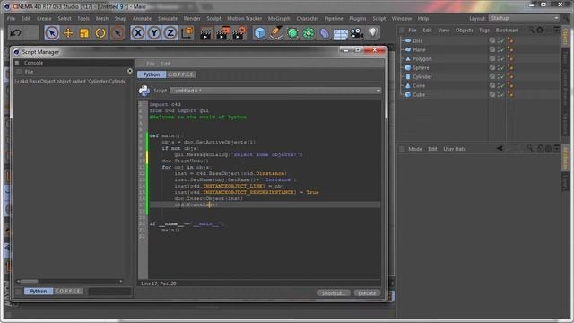 Cinema 4D Python Tips: Creating Objects смотреть онлайн