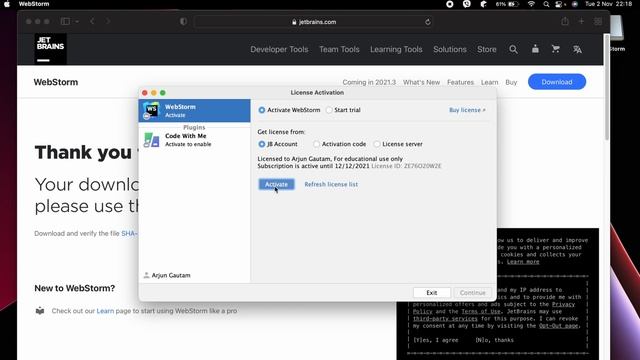 Install WebStorm on Macbook M1 | Web Development IDE смотреть онлайн
