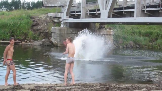 Прыжок с ЖД моста. Большая Дюанка. Ванино. Попытка № Два. смотреть онлайн