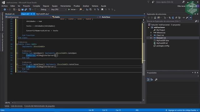 12. Excel + vb.net | Cómo crear funciones UDFs para Excel en vb.net Parte 3 смотреть онлайн