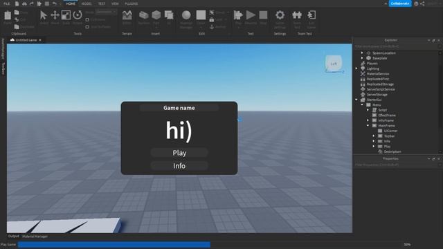 Как сделать меню? | Roblox Studio смотреть онлайн