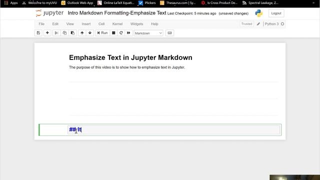 Video 5: Introduction Markdown Formatting- emphasize text смотреть онлайн