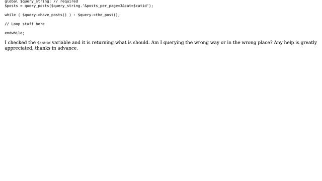 Wordpress: Search breaks when querying main loop for category смотреть онлайн