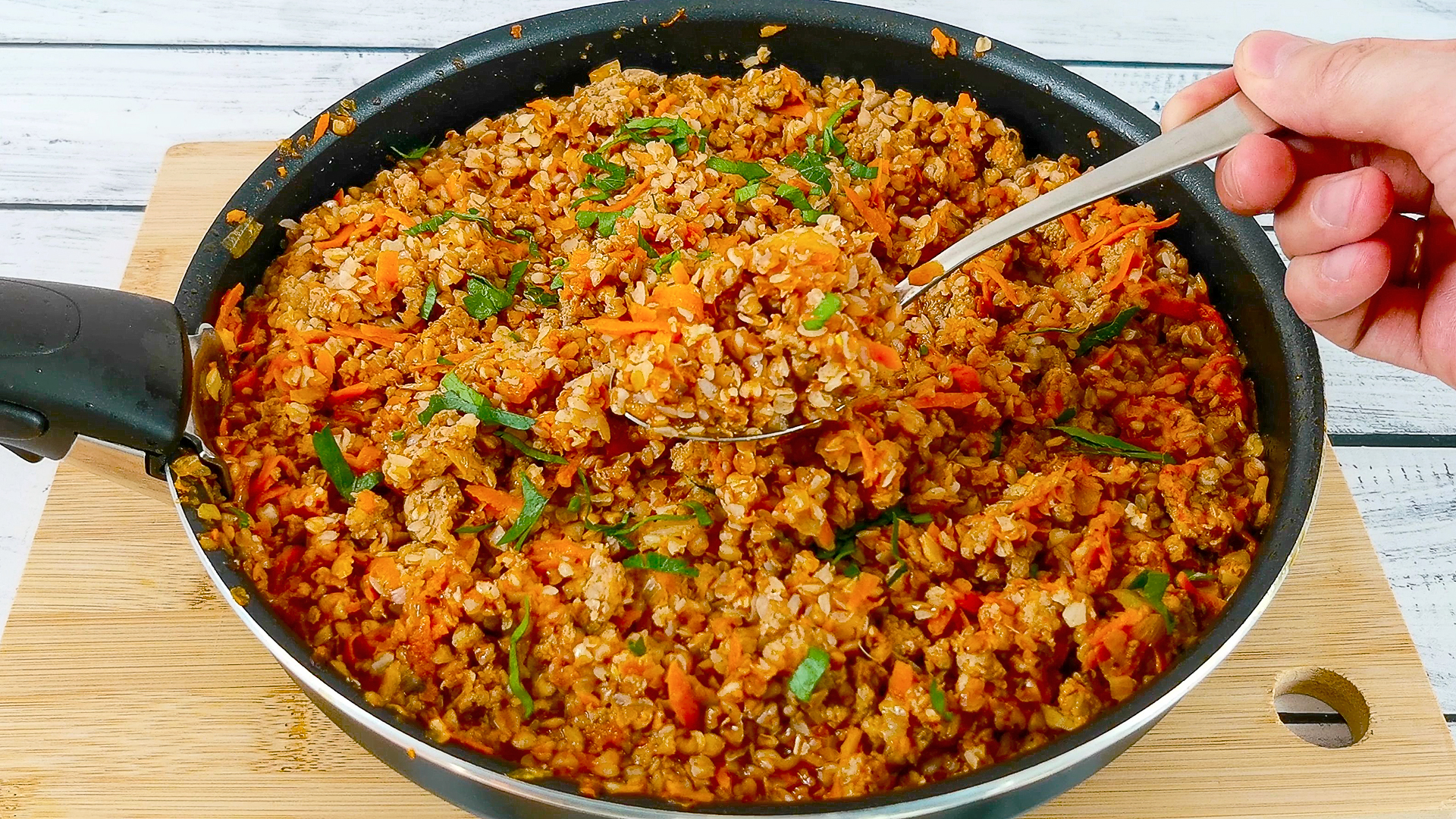 Гречка по-купечески. Очень вкусное и просто блюдо смотреть онлайн