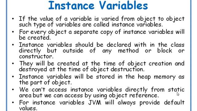 Instance Variables in java in Telugu || JAVA in Telugu Lecture-20 смотреть онлайн