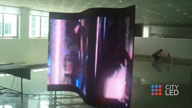 Гибкий светодиодный экран – демонстрация работы смотреть онлайн