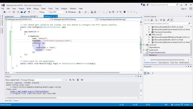 Asp MVC6: добавляем модель, представление, контроллер (Asp.Net5 - Урок 3)