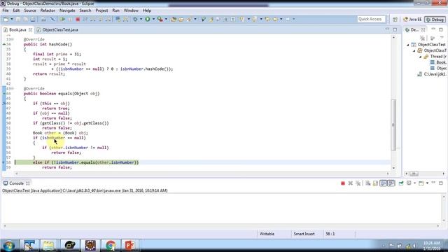 Java Object Class (equals method override -book) | Java Tutorial смотреть онлайн
