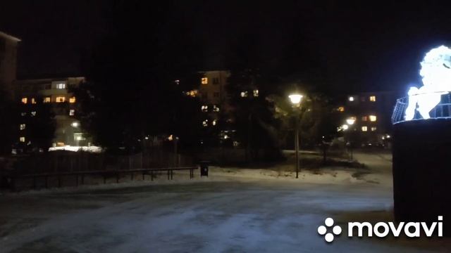 Прогулка в морозный ноябрьский вечер. Пермский край, г.Лысьва (26.11.2022). смотреть онлайн