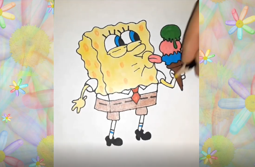 Губка Боб ест мороженое))) смотреть онлайн