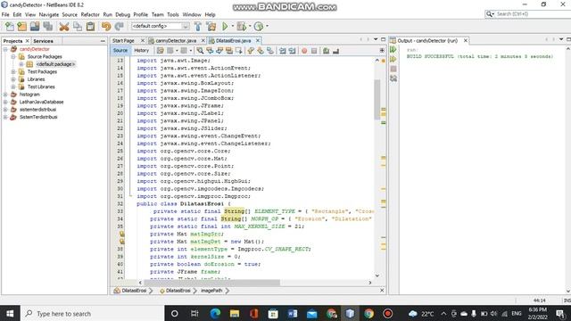 program java cannyDetecto dan DilasiErosi using openCV смотреть онлайн