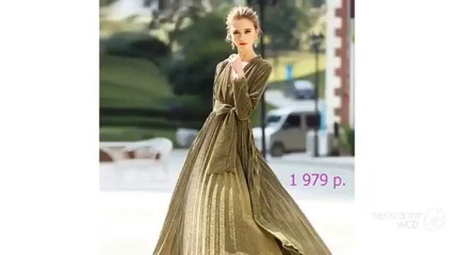 Одежда с AliExpress - Новая мода Шикарное Вечернее Платье Макси с длинными рукавами смотреть онлайн