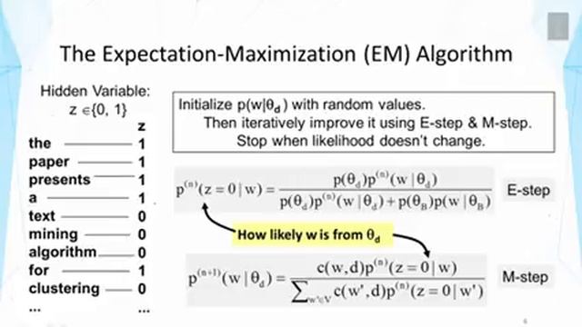 DATA MINING 3 Text Mining and Analytics 3 5 Probabilistic Topic Models Expectation Maximization смотреть онлайн