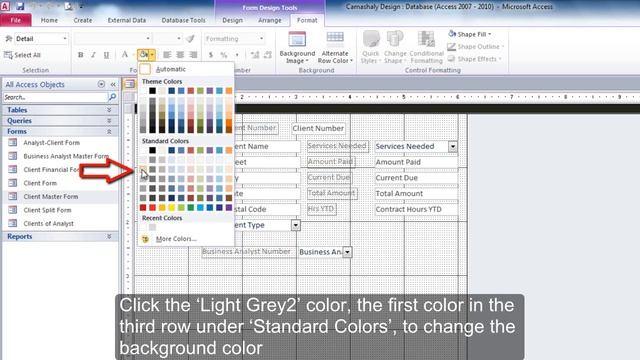 Microsoft Access: Change the Background Color of a form смотреть онлайн