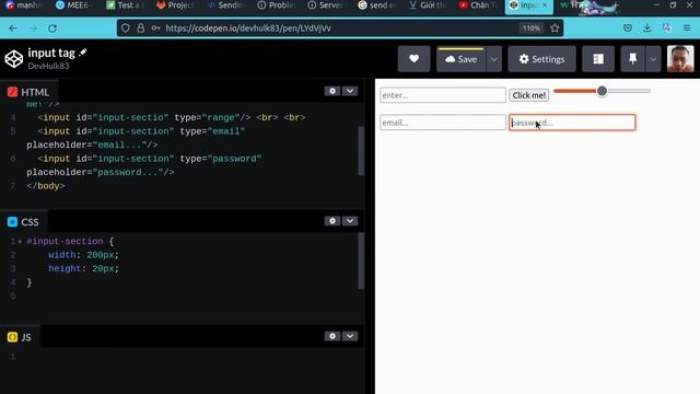 Các thẻ cơ bản và thuộc tính trong HTML & CSS: Input Tag. смотреть онлайн