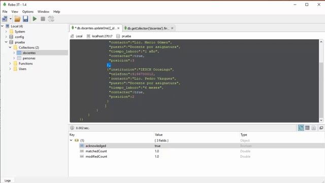 Actualización de documentos en MongoDB смотреть онлайн