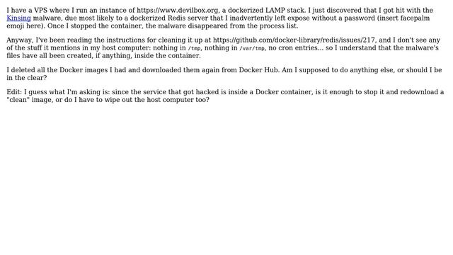 DevOps & SysAdmins: Cleaning up after my Docker container got hit with the Kinsing malware смотреть онлайн