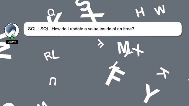 SQL : SQL: How do I update a value inside of an ltree? смотреть онлайн