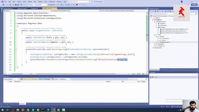 DotNetCore Console Application Read connectionstring from appsettings.json смотреть онлайн