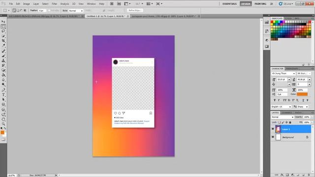 Making Instagram Photo Frame in Photoshop 2020 - Easy&Fast смотреть онлайн