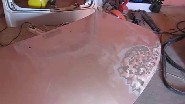 рихтовка алюминиевого капота авто Volt, начало смотреть онлайн
