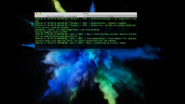 2.0 STARTING BESU h) Interacting with Besu in a docker environment смотреть онлайн