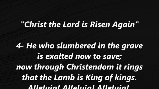 CHRIST THE LORD IS RISEN AGAIN hymn Lyrics Words text trending EASTER Sing Along Song смотреть онлайн