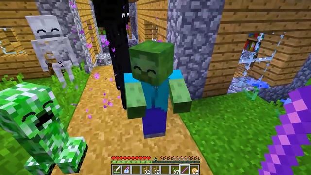 Our Mobs go to MONSTER SCHOOL in Minecraft! смотреть онлайн