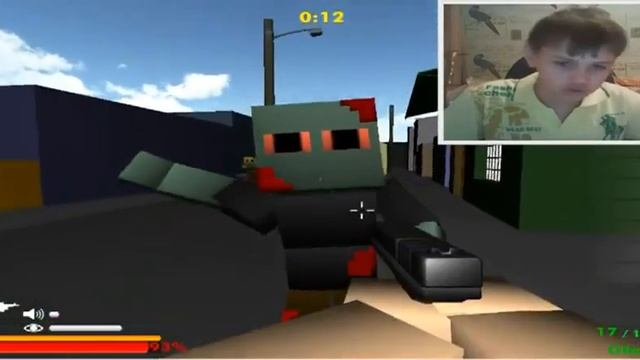 показ игры minecraft zombi bloks 3D смотреть онлайн