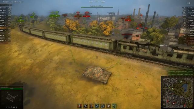 T-25, обычный бой, с 6 ур., карта Вайд-парк смотреть онлайн