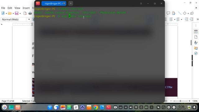 Linux in kurdish part 5 mkdir, ls dirname, rm -r, command explained смотреть онлайн