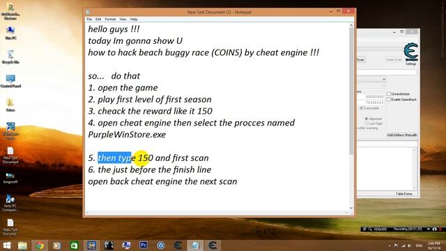 how to hack beach buggy race (COINS) by cheat engine !!! in windows 8/8.1 смотреть онлайн