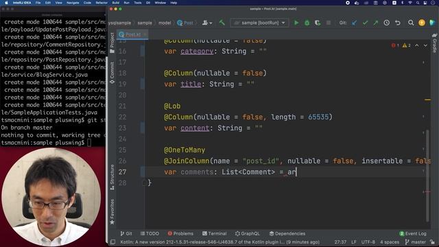 Spring GraphQL入門 #31 Kotlinコードをいい感じにします。 смотреть онлайн