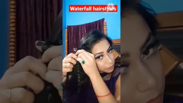 #cutiepiemakeup waterfall hairstyles #simplehairstyle #easyhairstyle смотреть онлайн