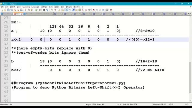 Python Operators || Python Bitwise Operators || Python Bitwise Left Shift Operator || #39 смотреть онлайн