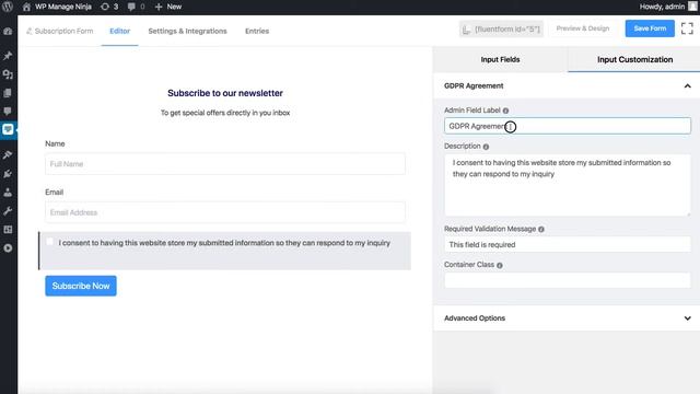 How to add a GDPR Consent Field to your Form Builder | WP Fluent Forms смотреть онлайн