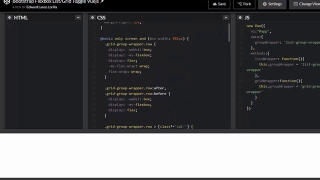 Bootstrap Flexbox List Grid Toggle Vuejs смотреть онлайн